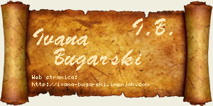 Ivana Bugarski vizit kartica
